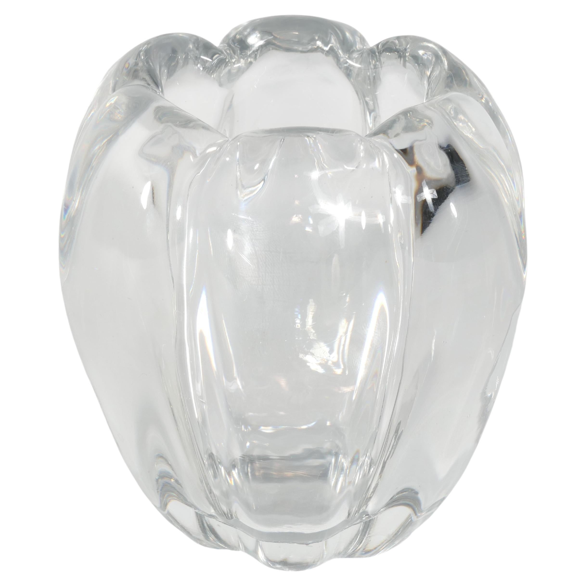 Swedish Grace Crystal Glass Vase Stella Polaris by Vicke Lindstrand for Orrefors For Sale