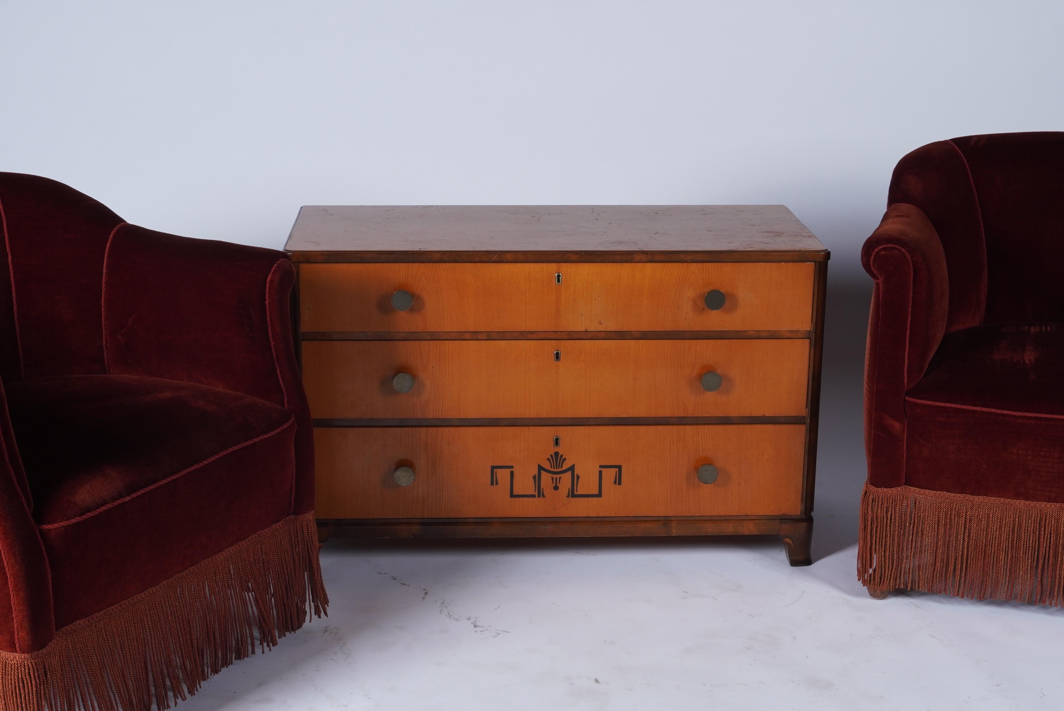 Scandinavian Modern Swedish Grace Dresser in Elm For Sale