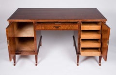 Art Deco-Schreibtisch mit Intarsien aus exotischem Holz von Andrew Szoeke