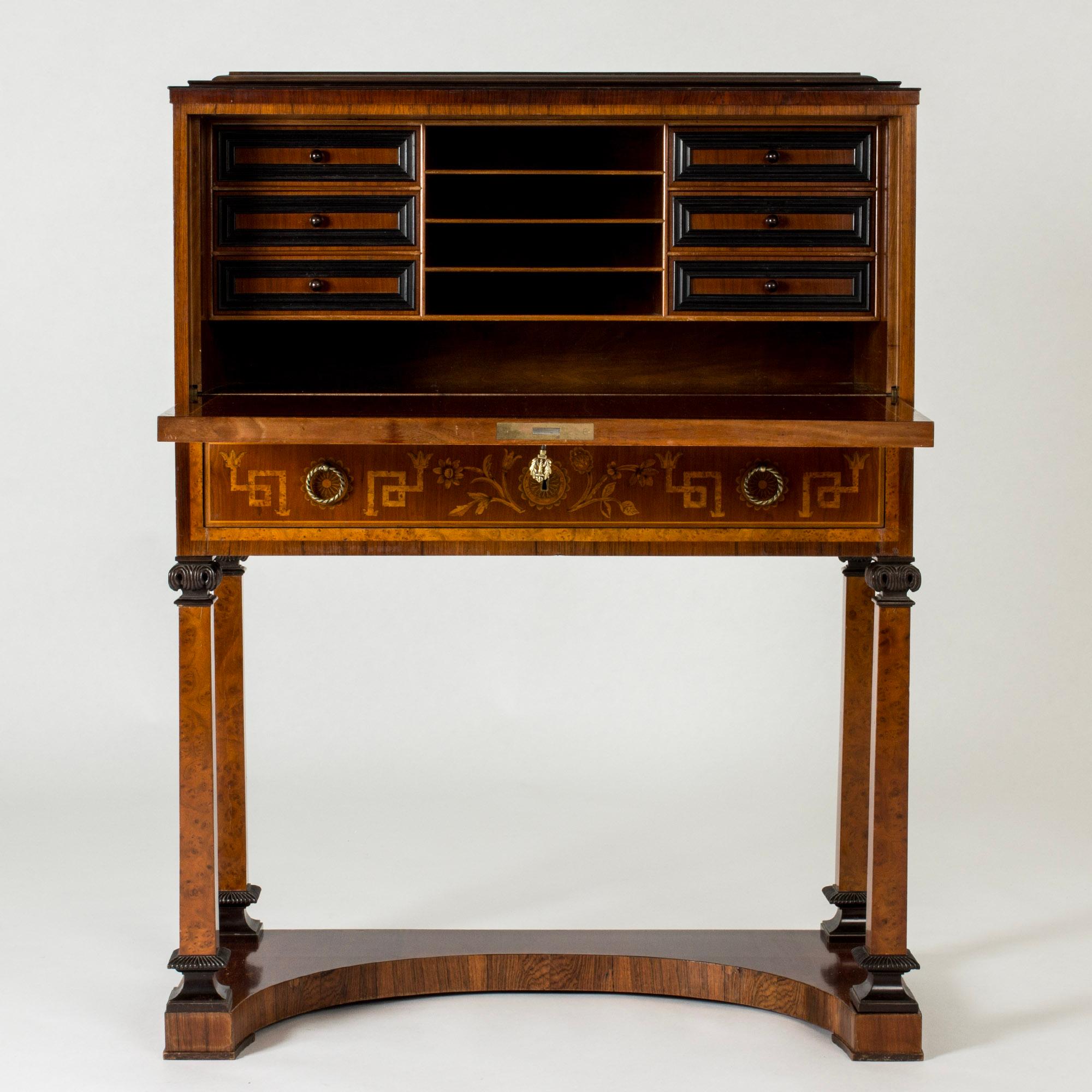 Swedish Grace Fall-front Cabinet by Axel Einar Hjorth, Sweden, 1925 For Sale 4