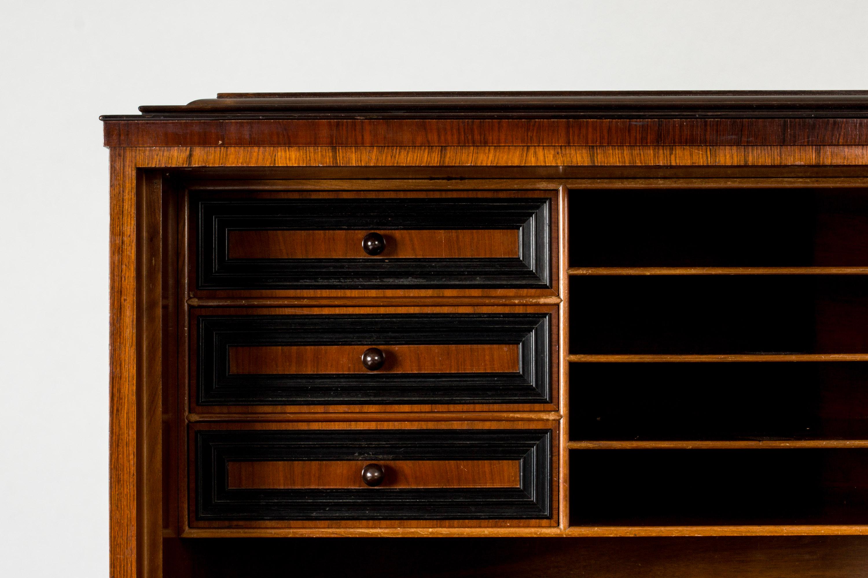 Swedish Grace Fall-front Cabinet by Axel Einar Hjorth, Sweden, 1925 For Sale 5