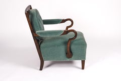 Sedia da salotto Art Deco scandinava anni '30 in mohair