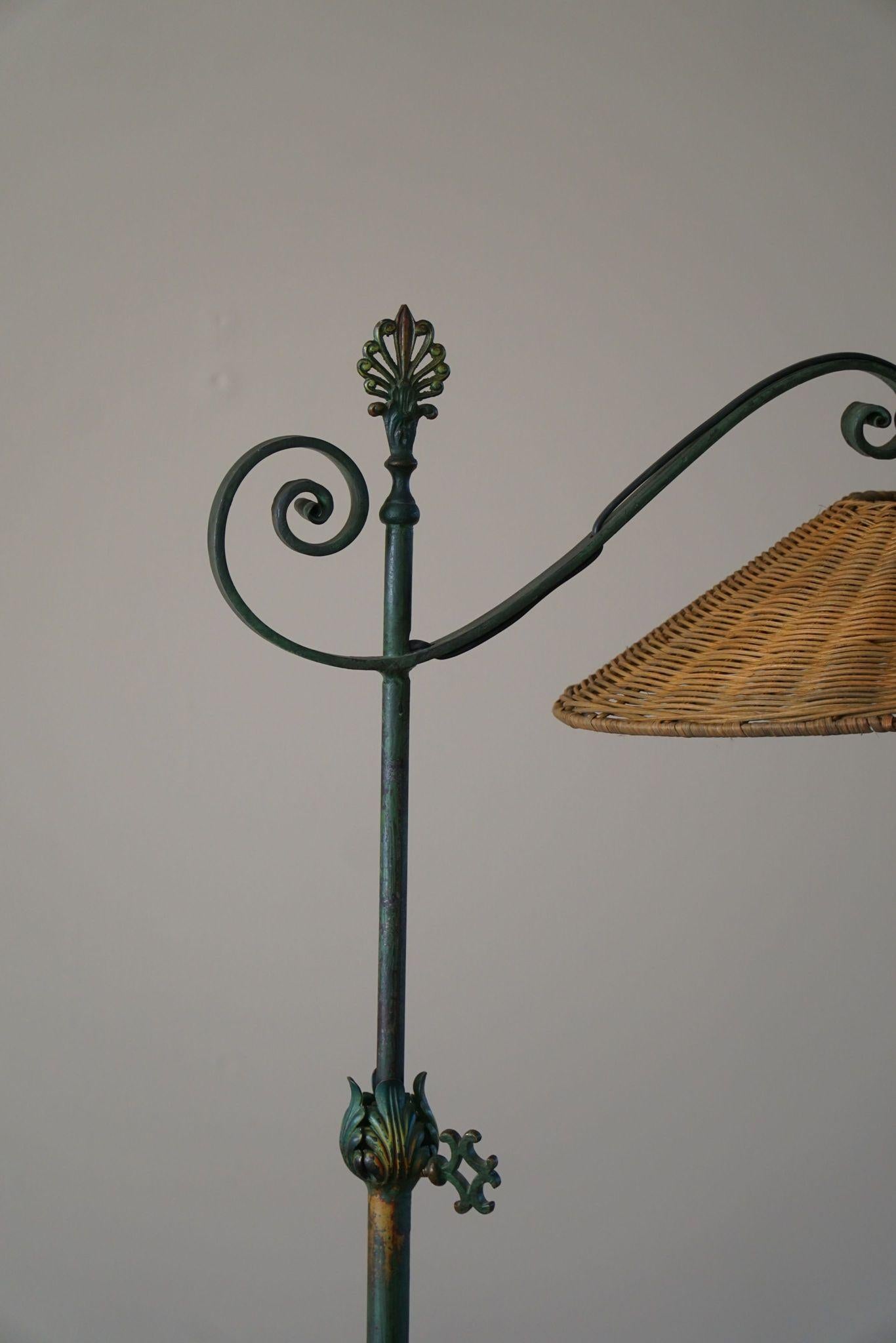 Art Deco Swedish Grace, Floor Lamp in Steel, 