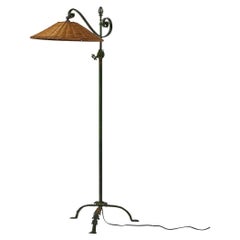 Antique Swedish Grace, Floor Lamp in Steel, "model 20210", Nordiska Kompaniet, 1930s