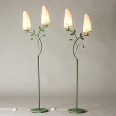 Swedish Grace floor lamps from Bjerkås Armatur, Sweden, 1940s
