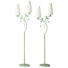 Swedish Grace floor lamps from Bjerkås Armatur, Sweden, 1940s
