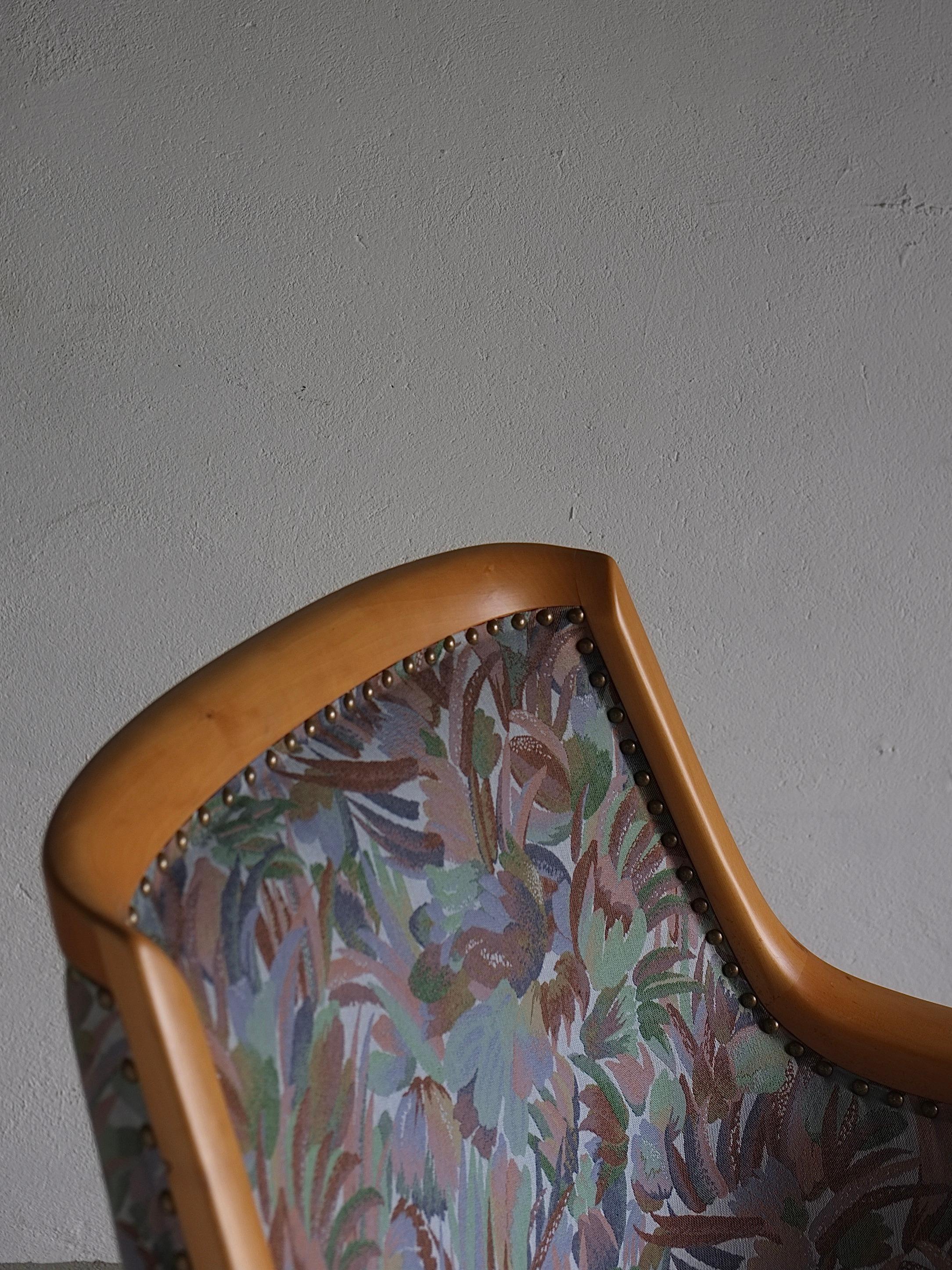 Sillón Sueco Grace Floral Madera de Abedul Escandinavo moderno en venta