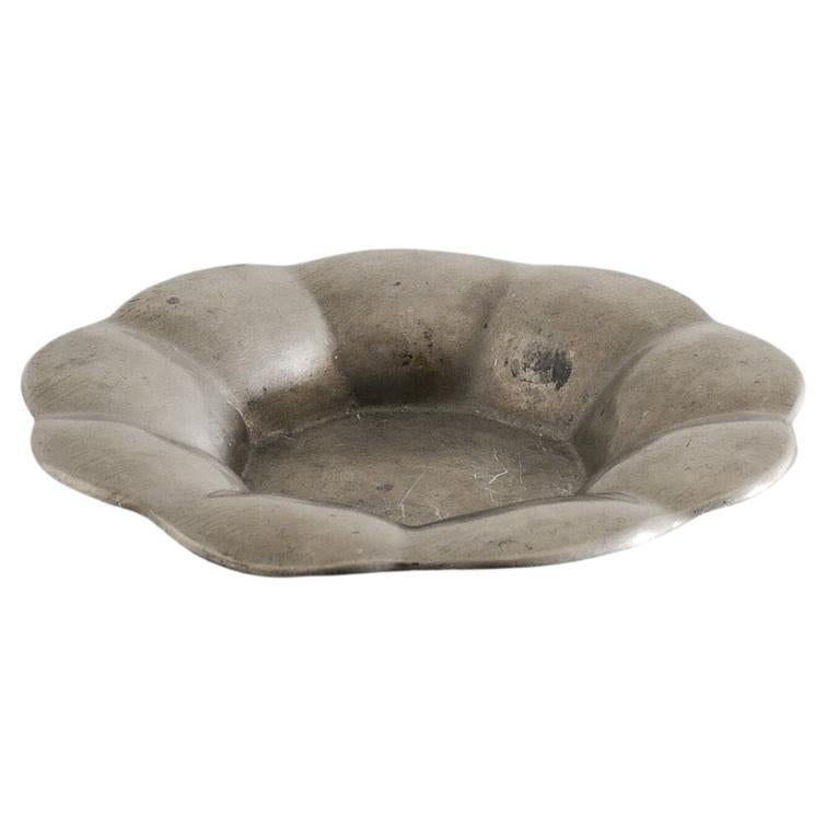 Swedish Grace Floral Pewter "A45" Fruit Dish by Estrid Ericson for Svenskt Tenn