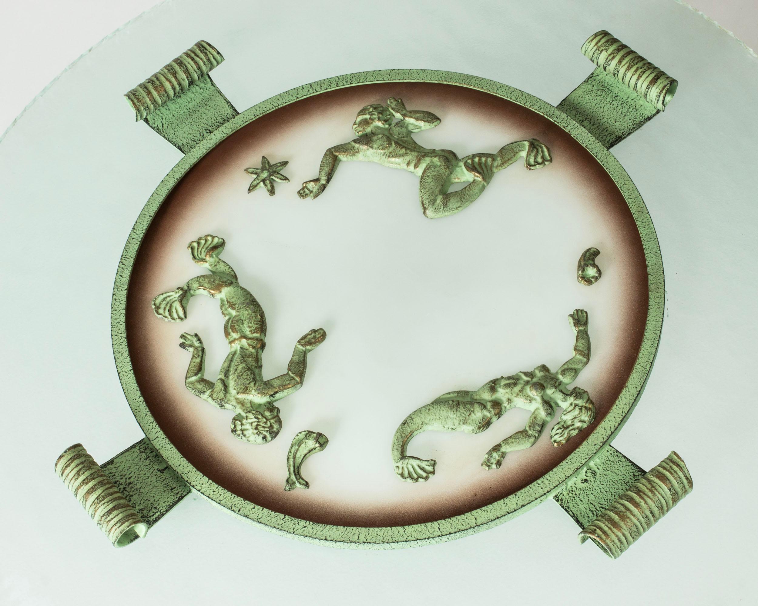 Lámpara sueca de techo Grace Flush Mount de Bjerkås Armatur, Suecia, década de 1940 Escandinavo moderno en venta