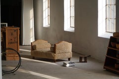 Swedish Grace, lit de repos Art déco réglable en laine d'agneau, années 1940