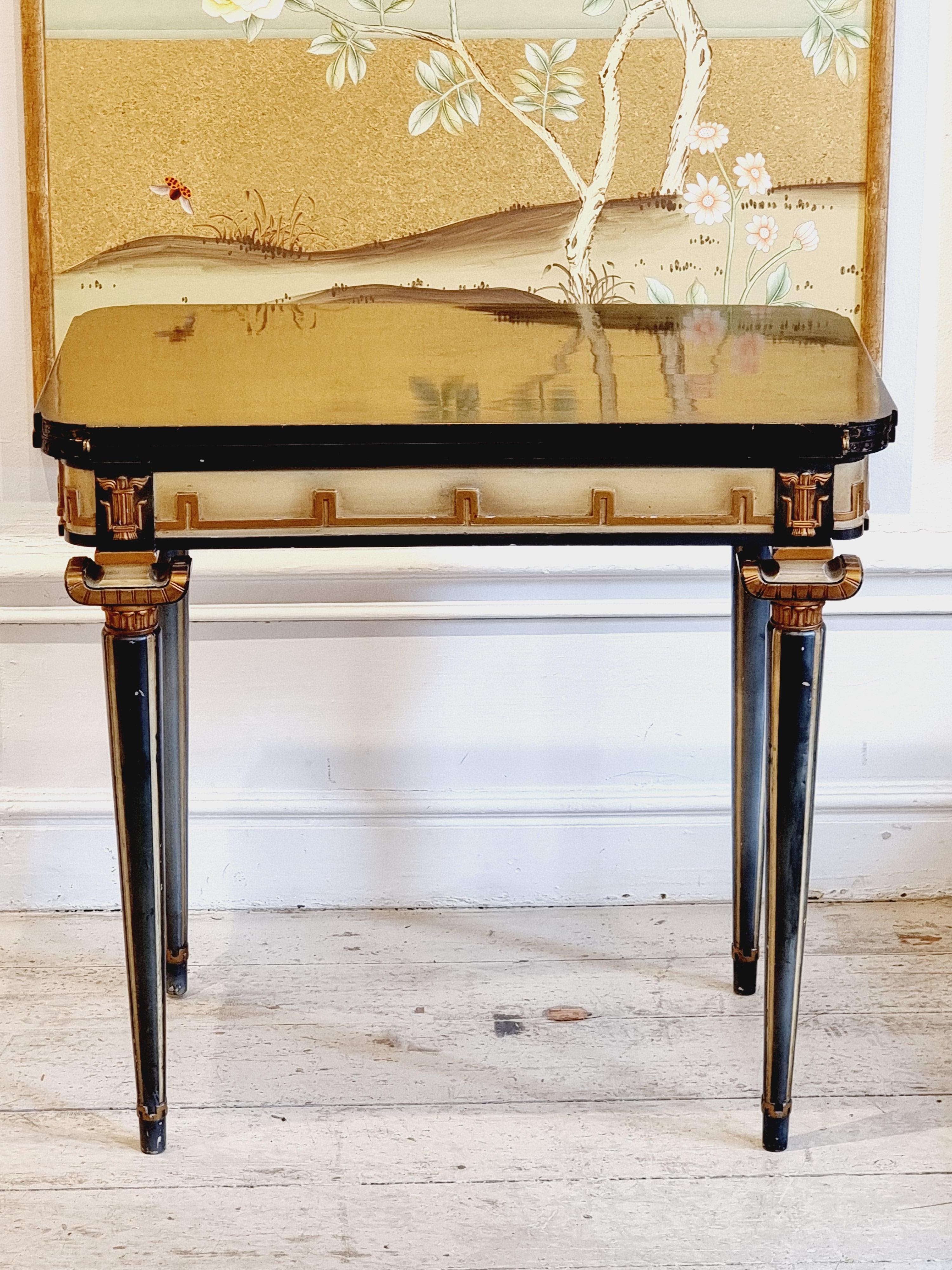 Swedish grace, game table with decor of meander in relief, 1920/30s.  For Sale 8