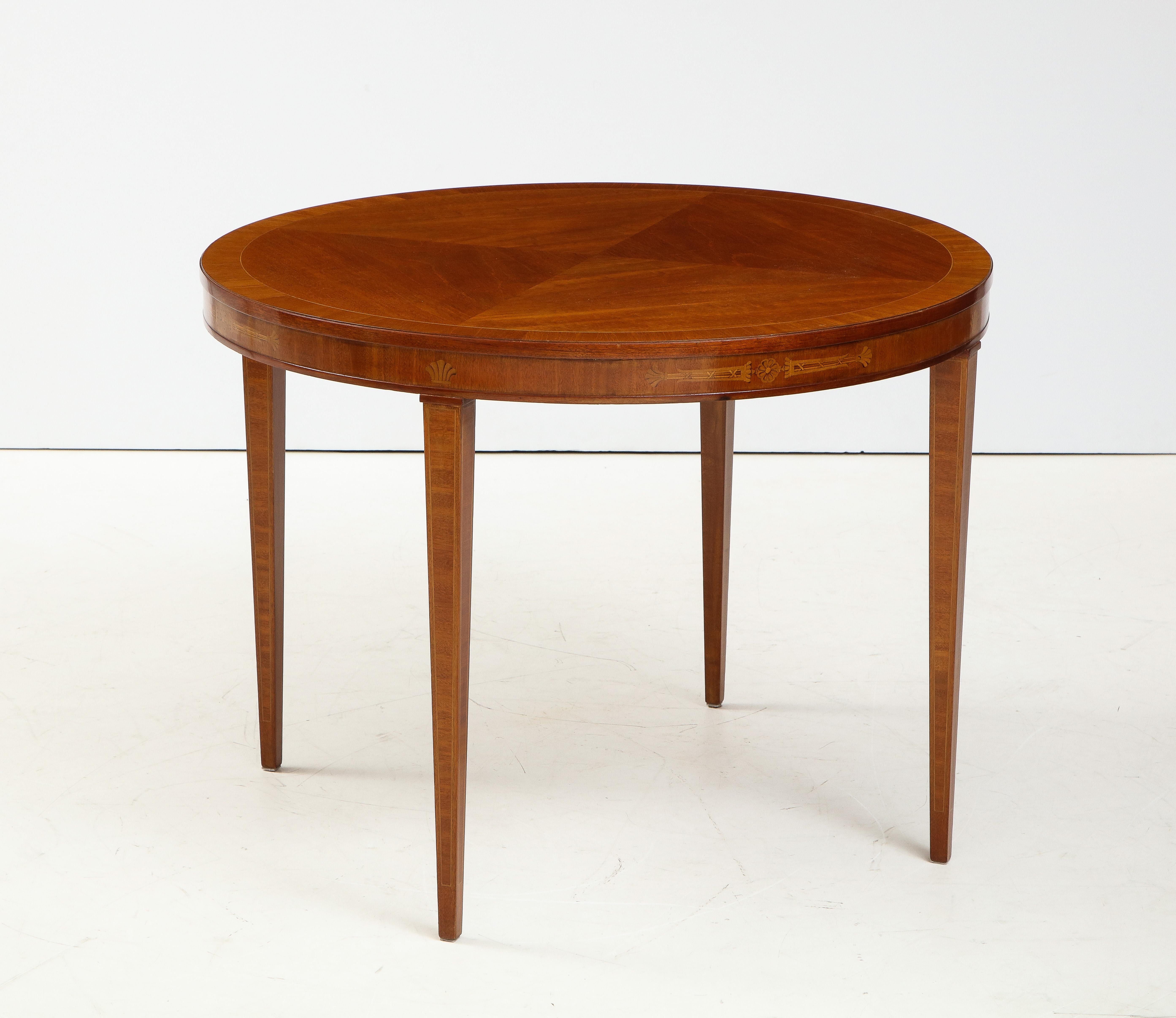 Swedish Grace Mahogany Side Table, circa 1940s In Good Condition In New York, NY