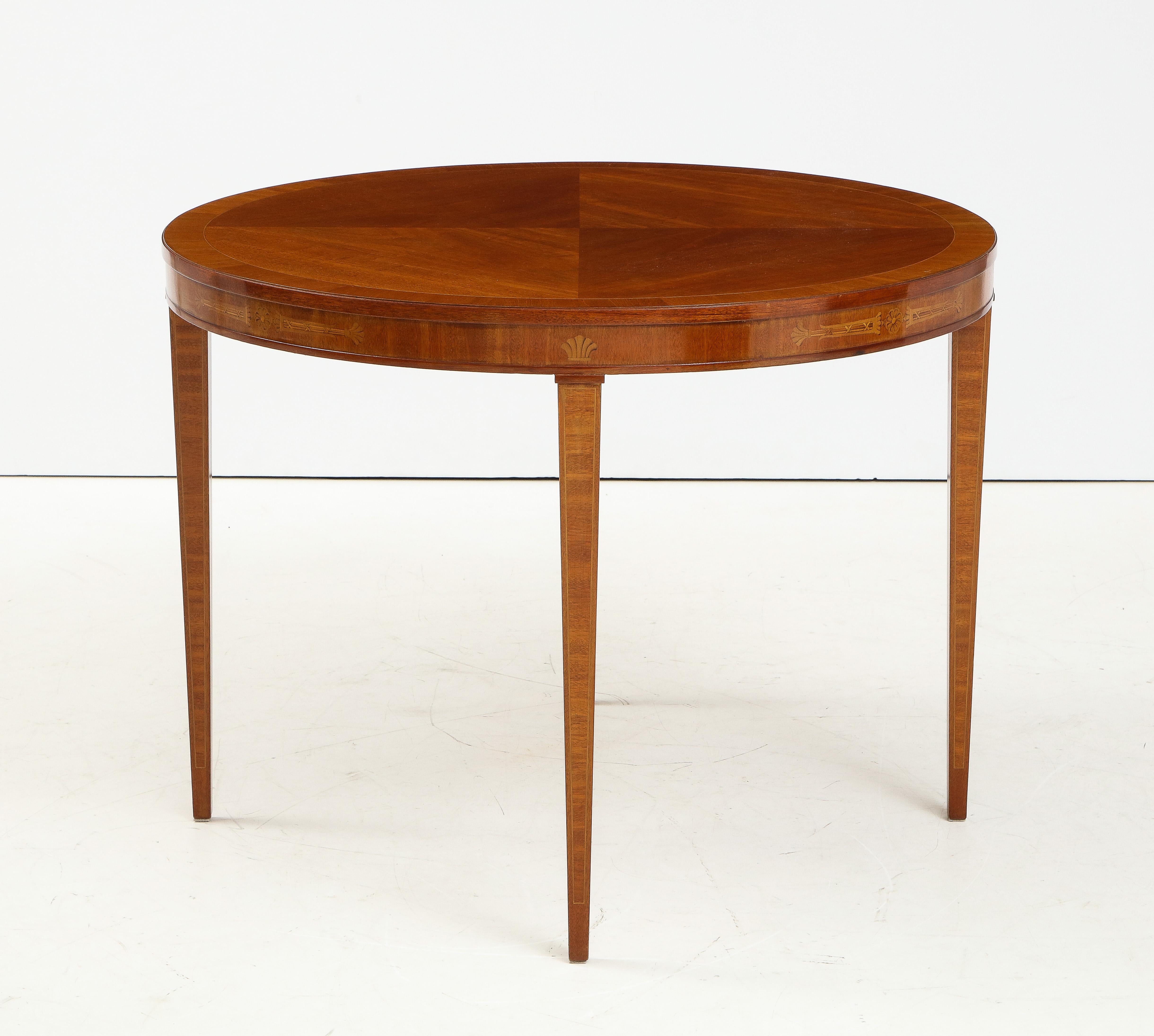 Mid-20th Century Swedish Grace Mahogany Side Table, circa 1940s