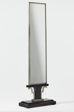 Swedish grace mirror, pewter and wood. Made 1933.