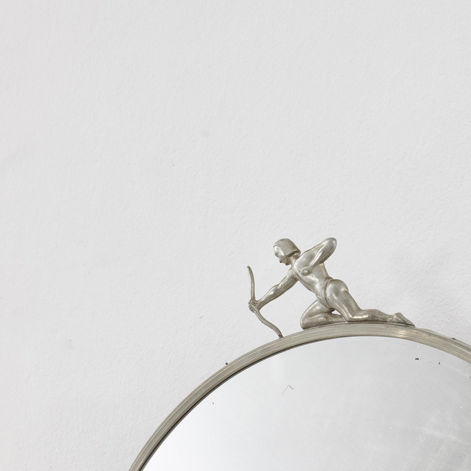Swedish Grace mirror with archer - Sweden, 1920s In Good Condition For Sale In London, GB