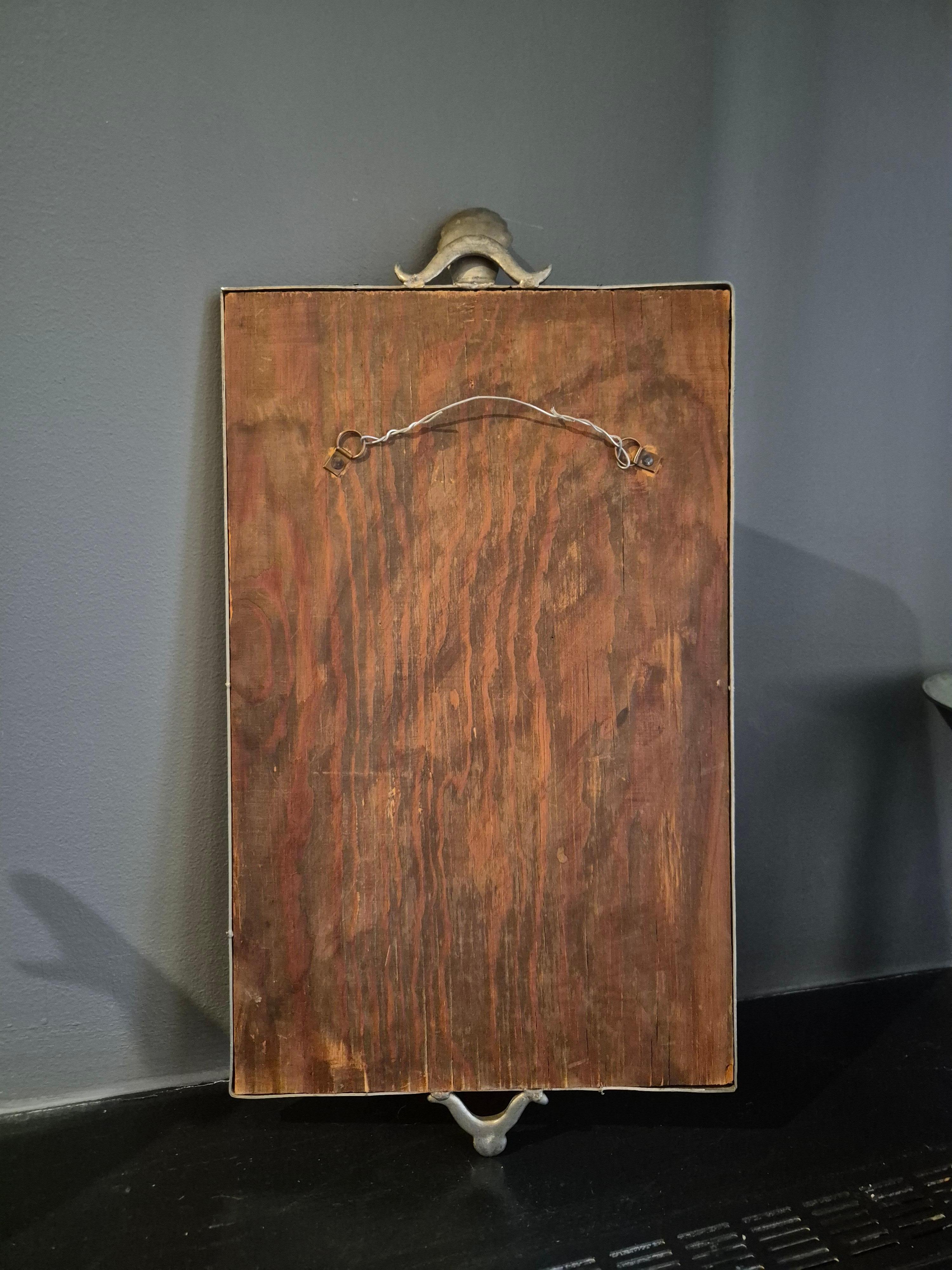 Swedish Grace, specchio con cornice in peltro, Nils Fougstedt per Svenskt Tenn. In condizioni discrete in vendita a Stockholm, SE