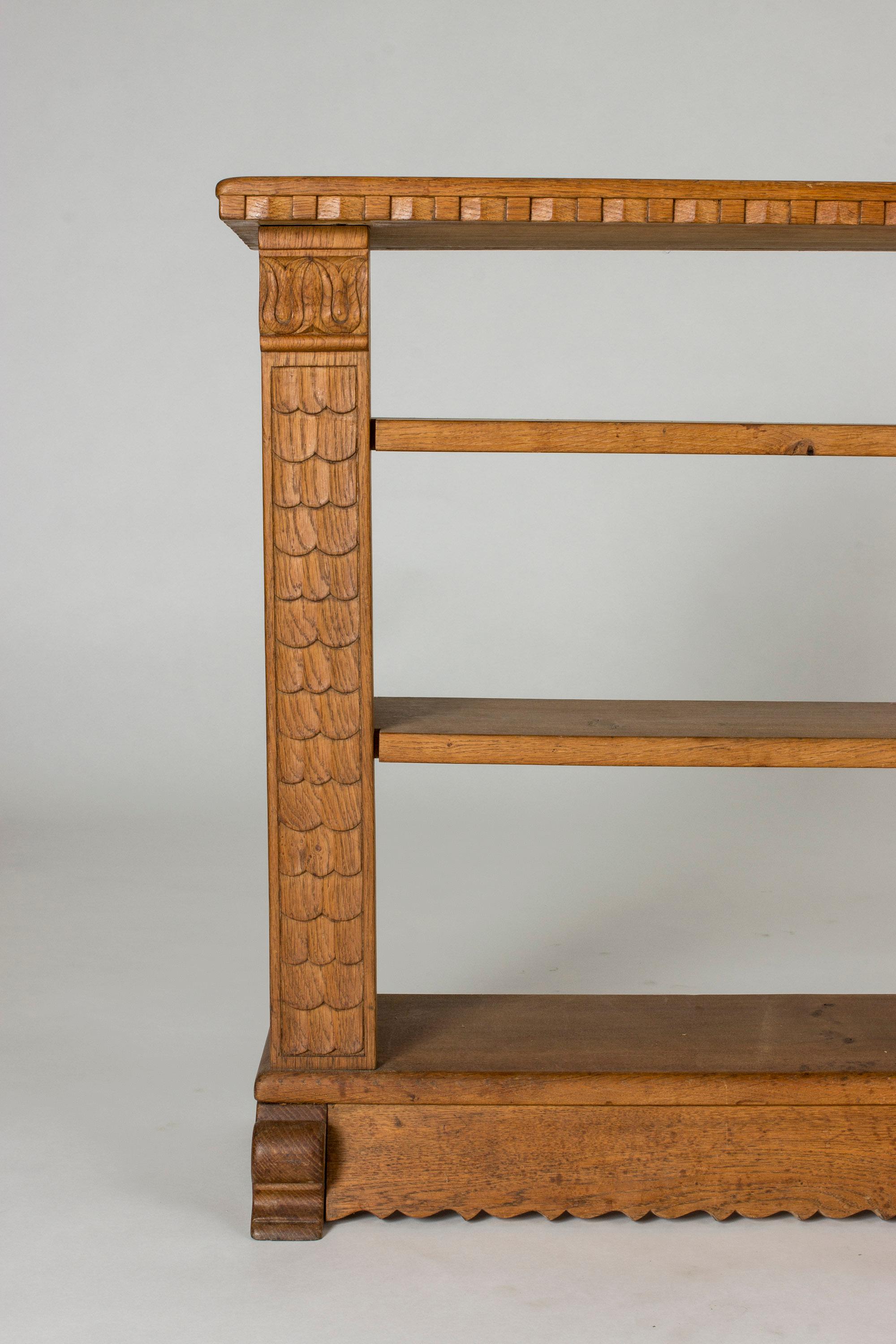 Swedish Grace Oak Console In Good Condition In Stockholm, SE