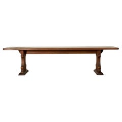 Swedish Grace Oak Oversized Dining Table, Sweden, 1920s