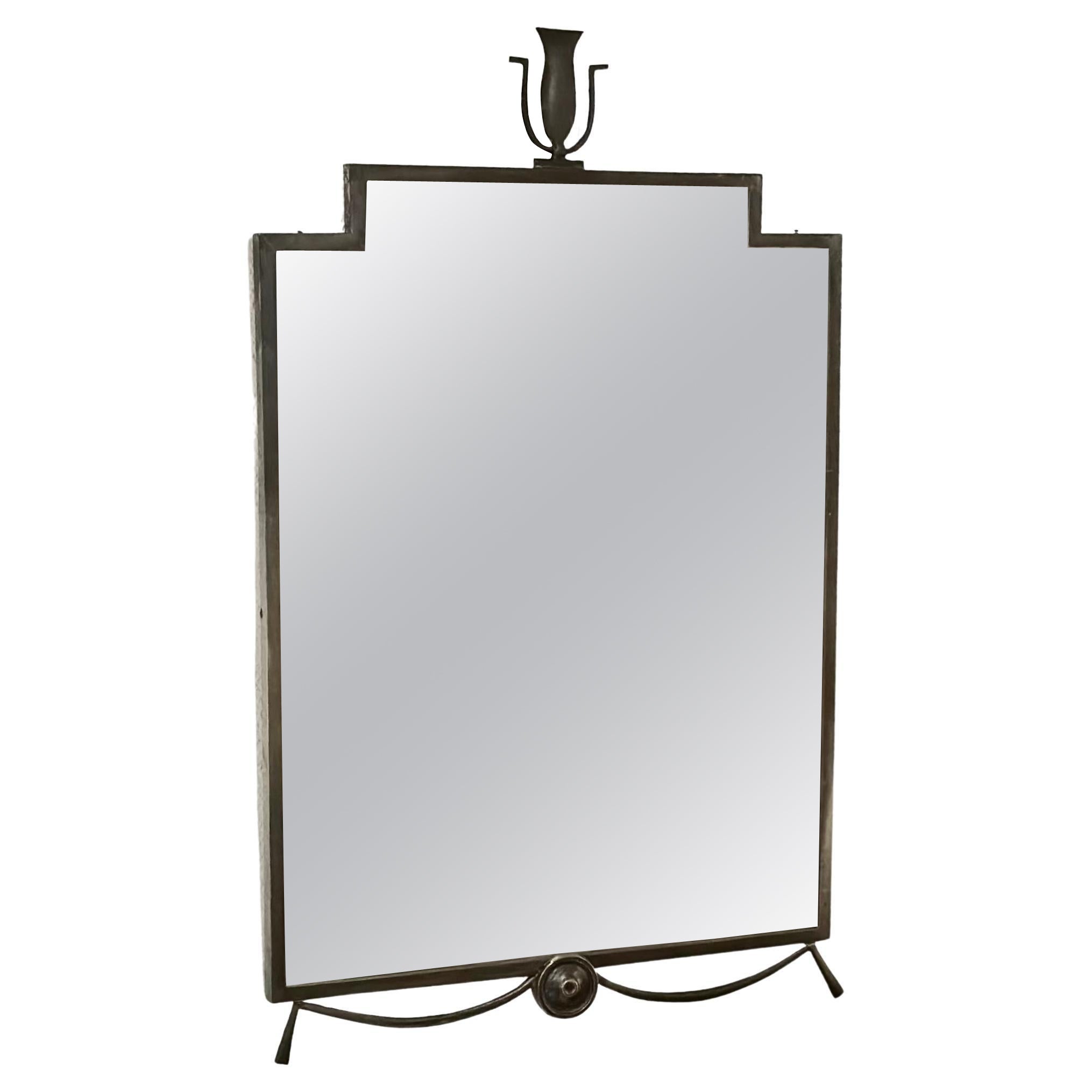 Swedish Grace Patinated Bronze Mirror by Gustav Melin, 1927, Stockholm