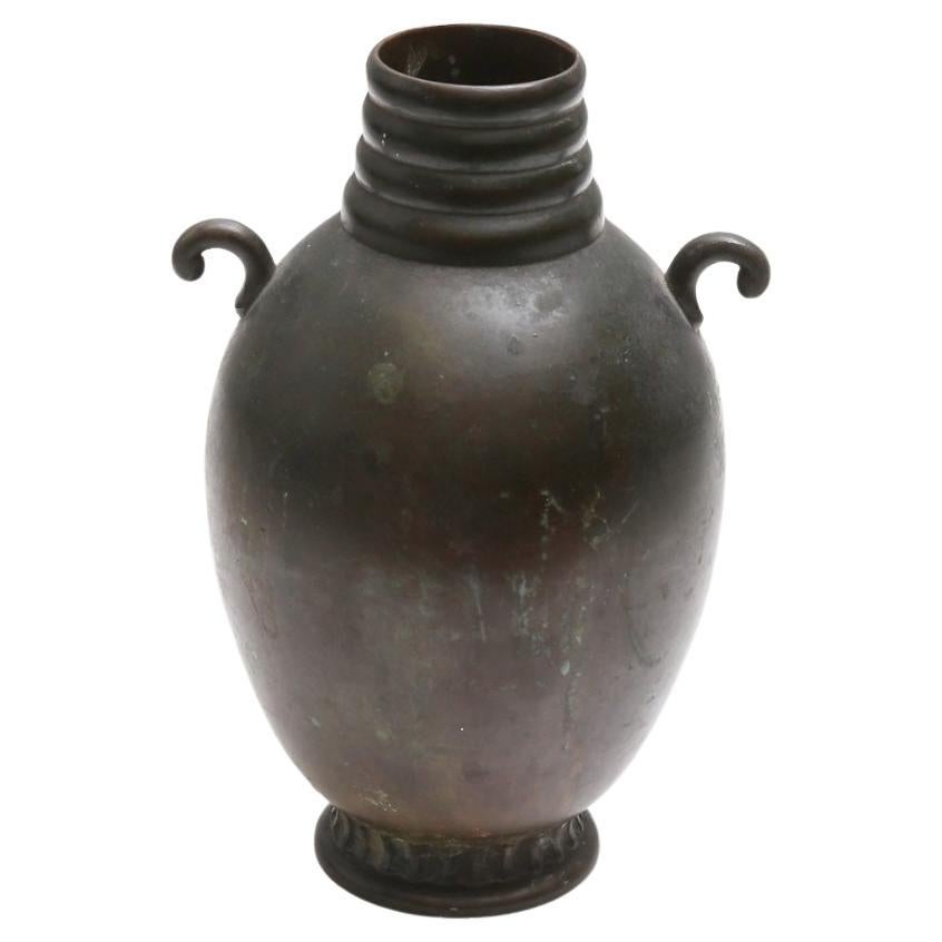 Vaso in bronzo patinato Swedish Grace di GAB Brons, n. 160