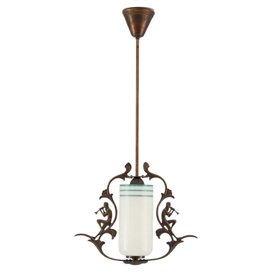 Swedish Grace Pendant in Brass and Glass