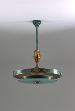 Swedish Grace Pendant in Glass and Patinated Brass