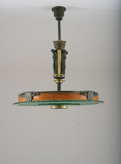Swedish Grace Pendant in Glass and Patinated Brass