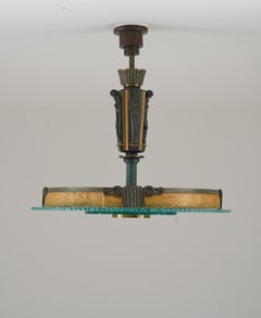 Swedish Grace Pendant in Glass and Patinated Brass