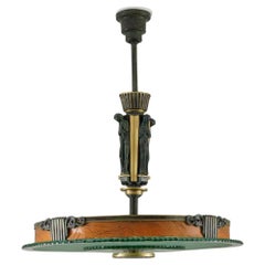 Swedish Grace Pendant in Glass and Patinated Brass