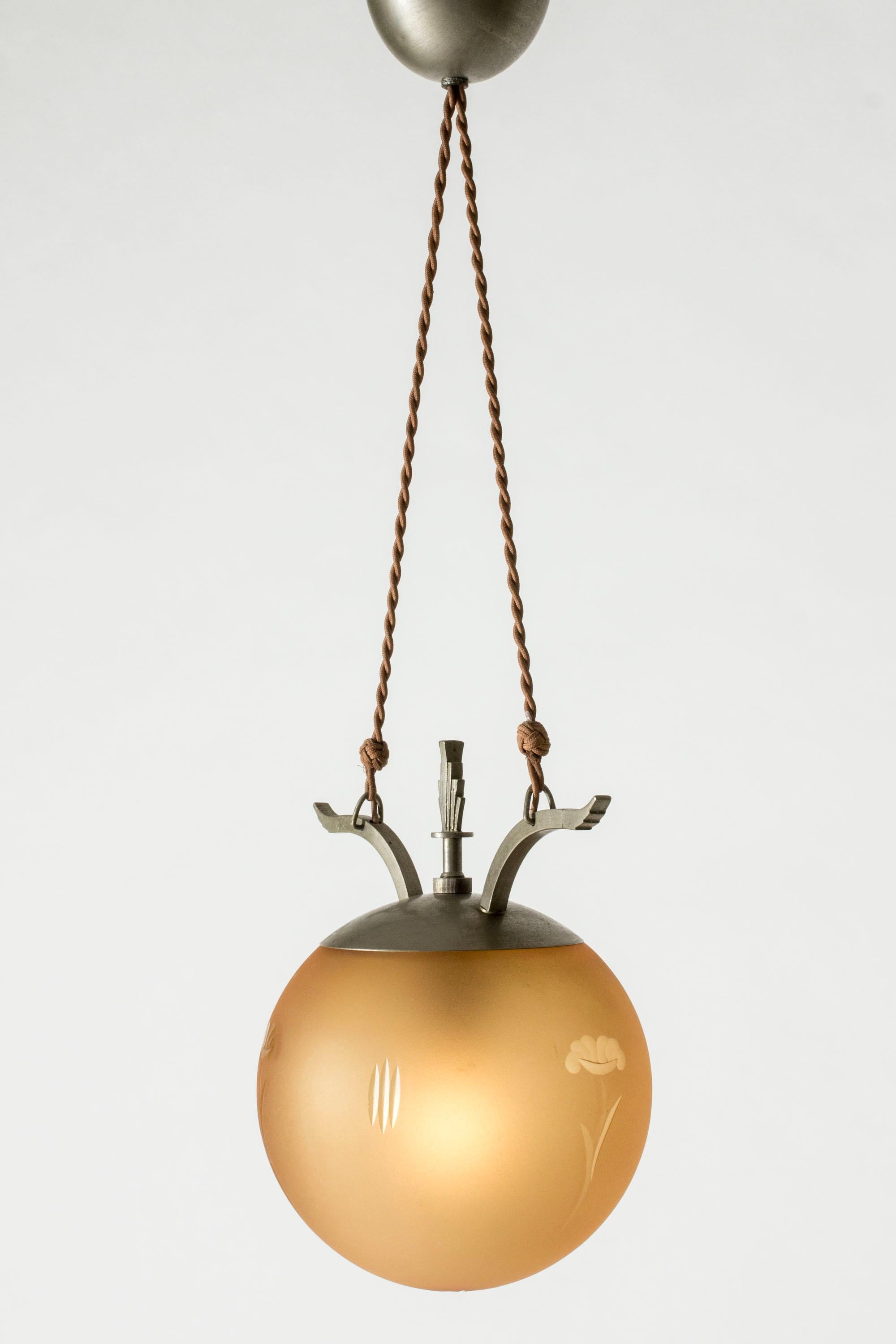 Swedish Grace Pendant light, Chr Berg & Co, Sweden, 1920s In condizioni buone in vendita a Stockholm, SE