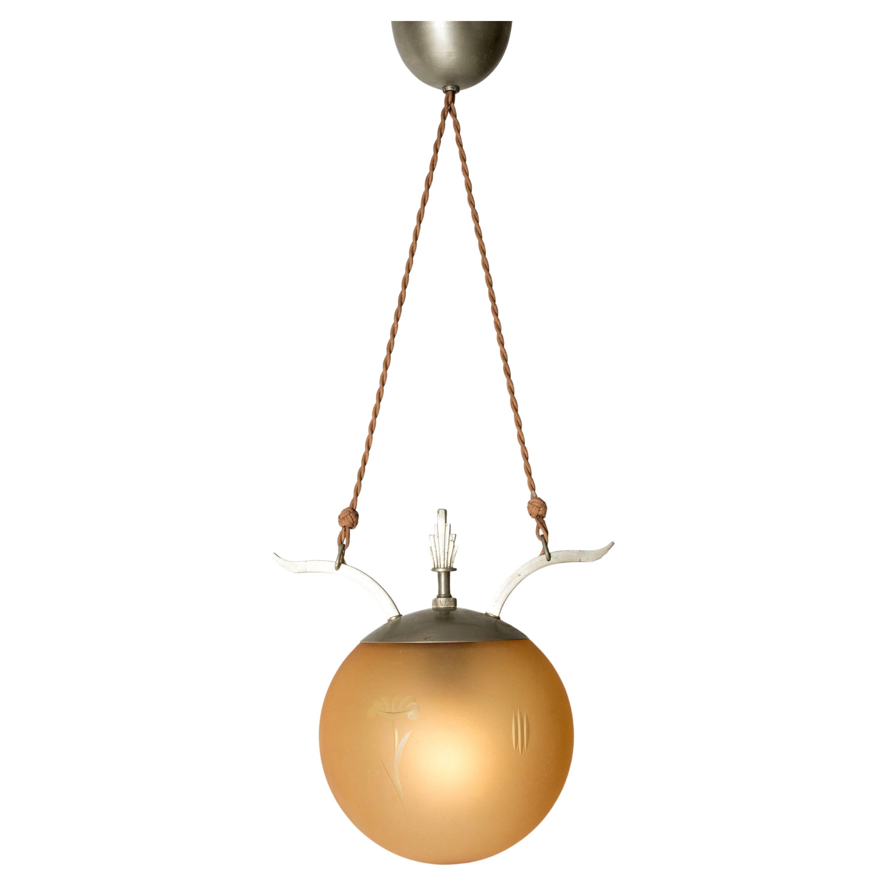 Swedish Grace Pendant light, Chr Berg & Co, Sweden, 1920s in vendita