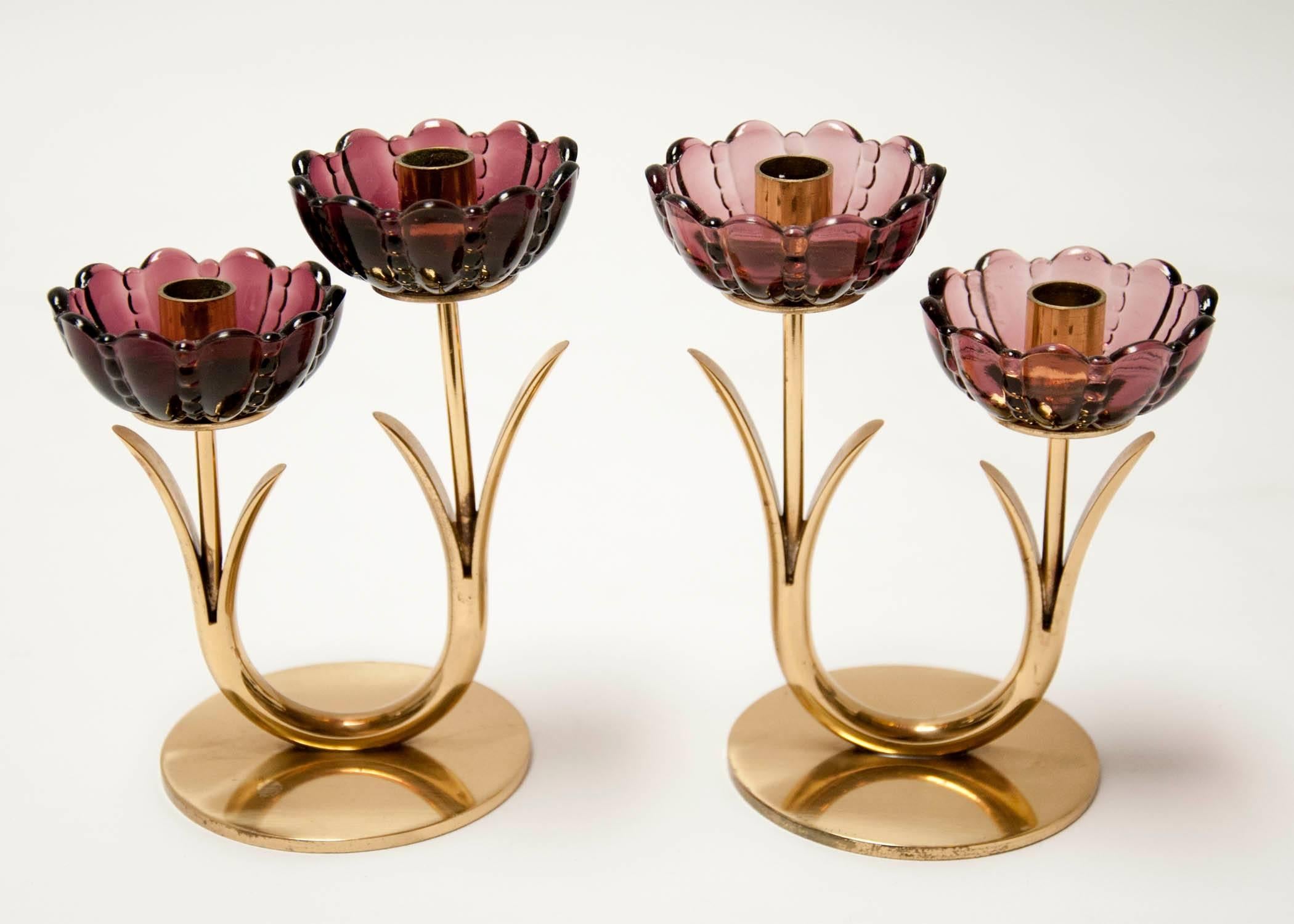 Swedish Grace Period Candleholders In Good Condition In Palm Springs, CA