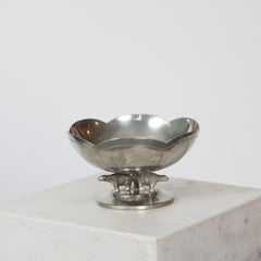 Swedish Grace Pewter Bowl with Polar Bears by Lundin & Lindberg, 1930s, Sweden