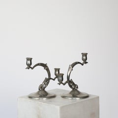 Chandeliers Grace suédois en étain par Ernst Swedbom, années 1930, Suède