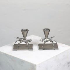 Candelabros de peltre «Swedish Grace», de Ernst Svedbom, década de 1930, Suecia