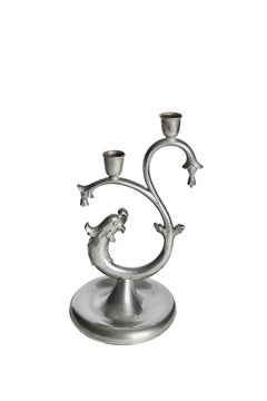 Swedish Grace Pewter Candlesticks by Knut Eriksson & Co, Svenskt Tenn, Sweden
