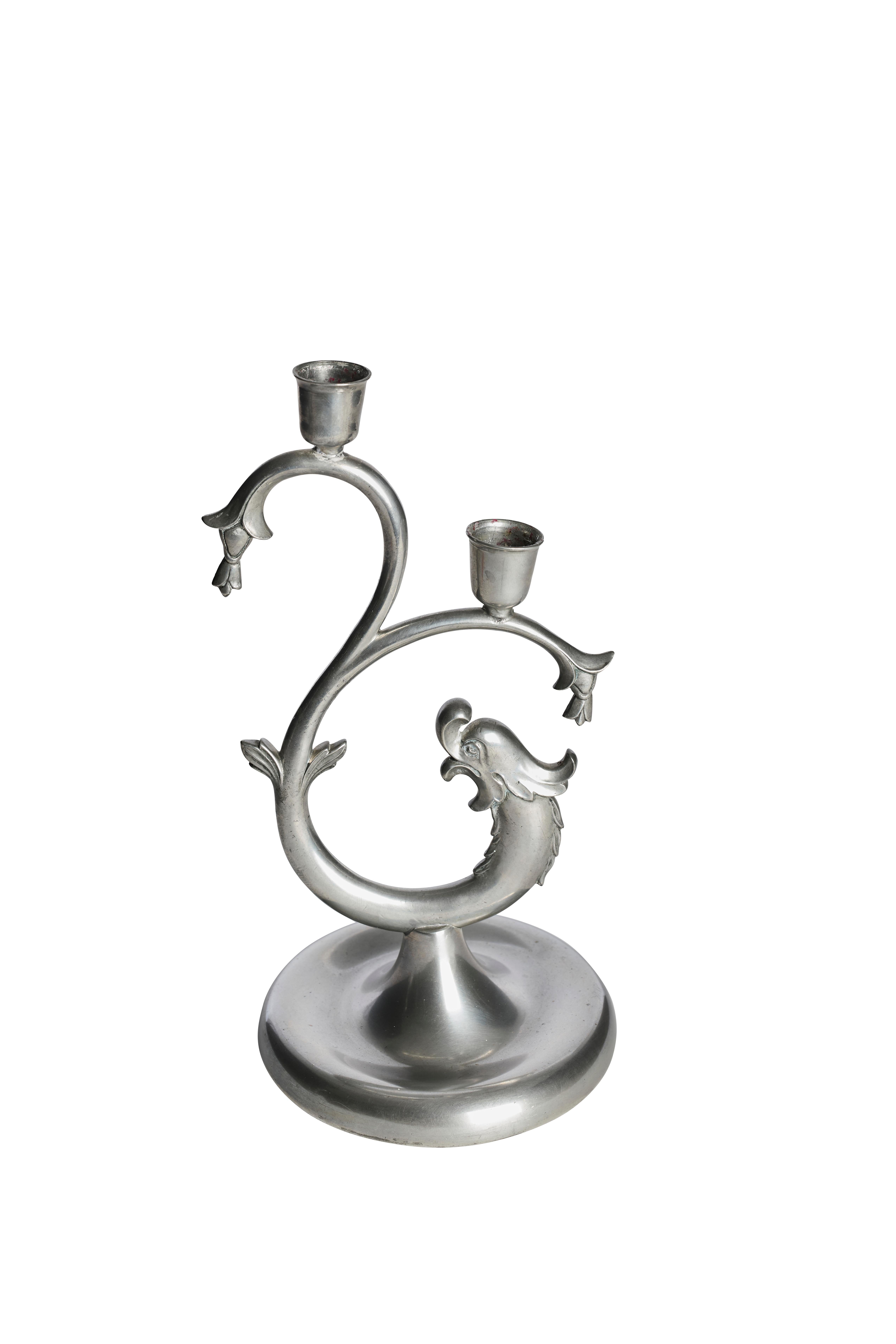 Scandinavo moderno Candelieri in peltro Swedish Grace di Knut Eriksson & Co, Svenskt Tenn, Svezia in vendita