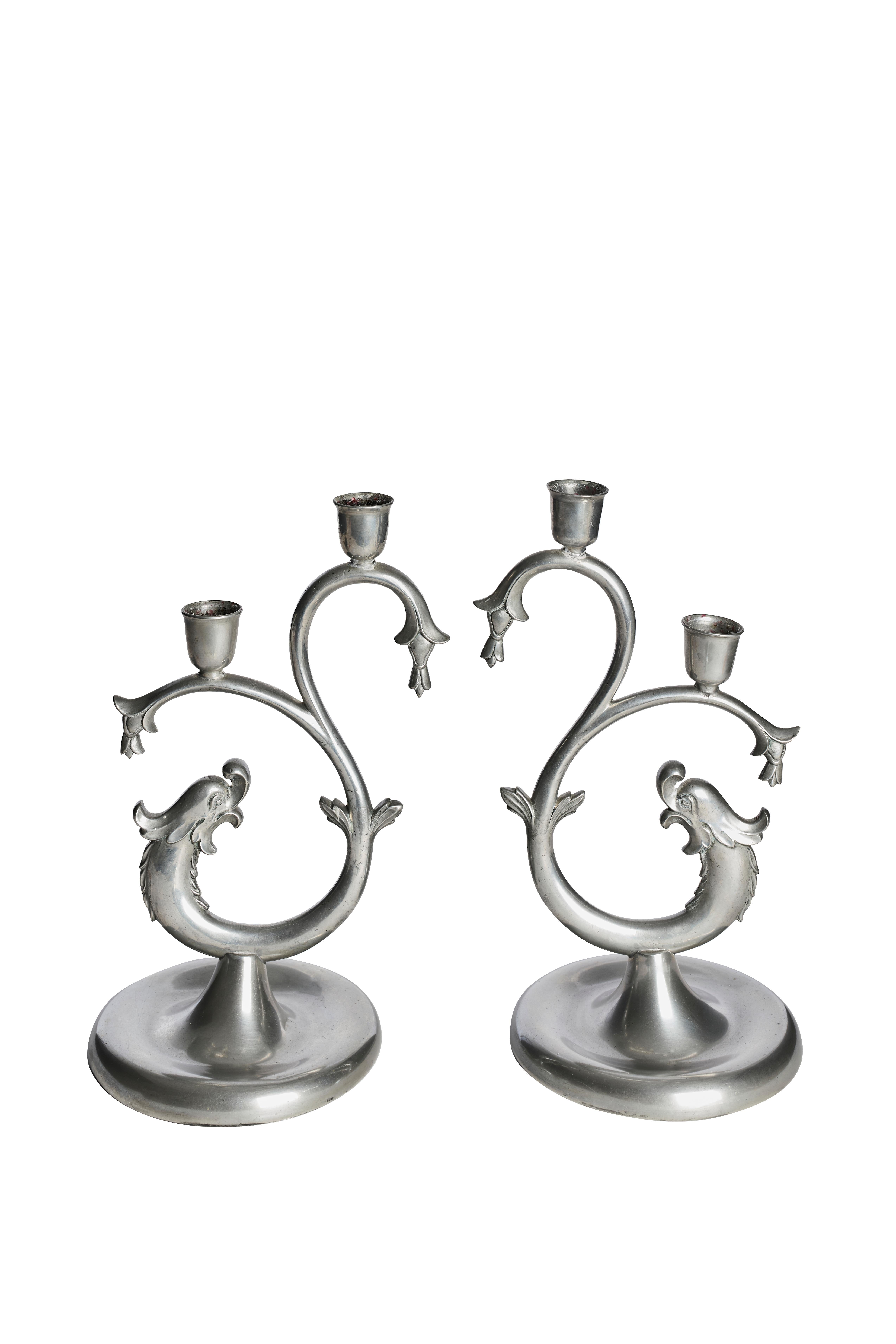 Candelieri in peltro Swedish Grace di Knut Eriksson & Co, Svenskt Tenn, Svezia In condizioni buone in vendita a Göteborg, SE