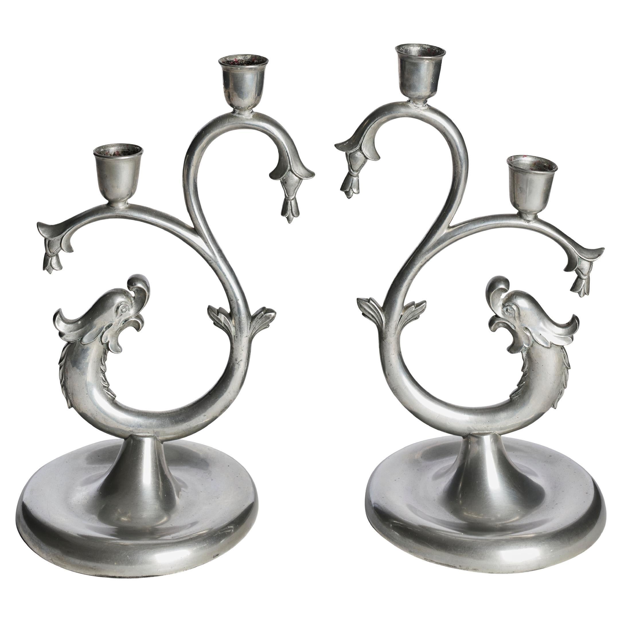 Chandeliers en étain Swedish Grace par Knut Eriksson & Co, Svenskt Tenn, Suède