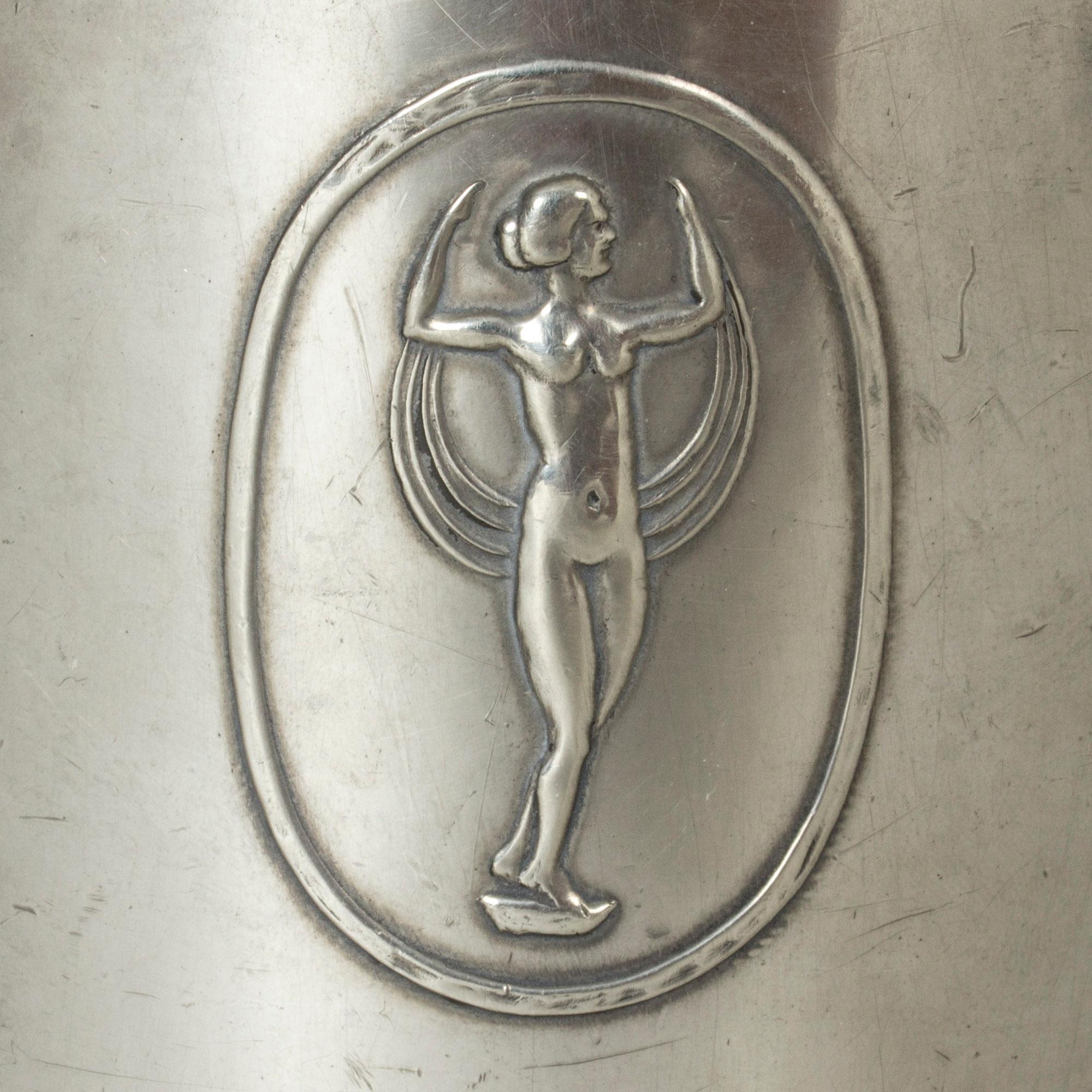 Swedish Grace Pewter Jar from Schreuder & Olsson In Distressed Condition In Stockholm, SE