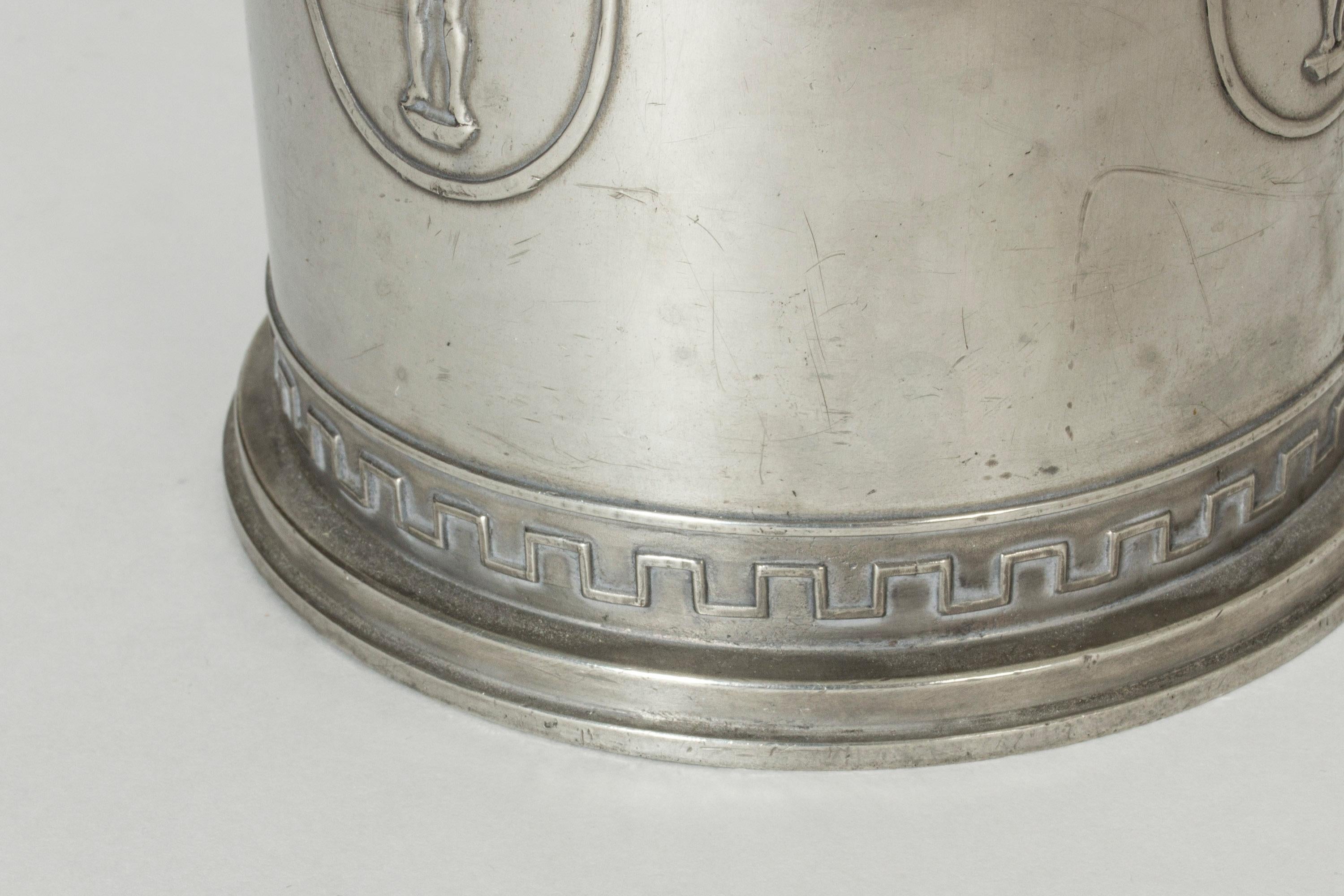 Early 20th Century Swedish Grace Pewter Jar from Schreuder & Olsson