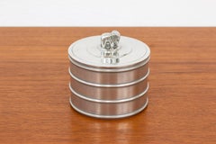 Swedish Grace Pewter Jar with Elephant by Sylvia Stave, C. G Hallberg, 1938