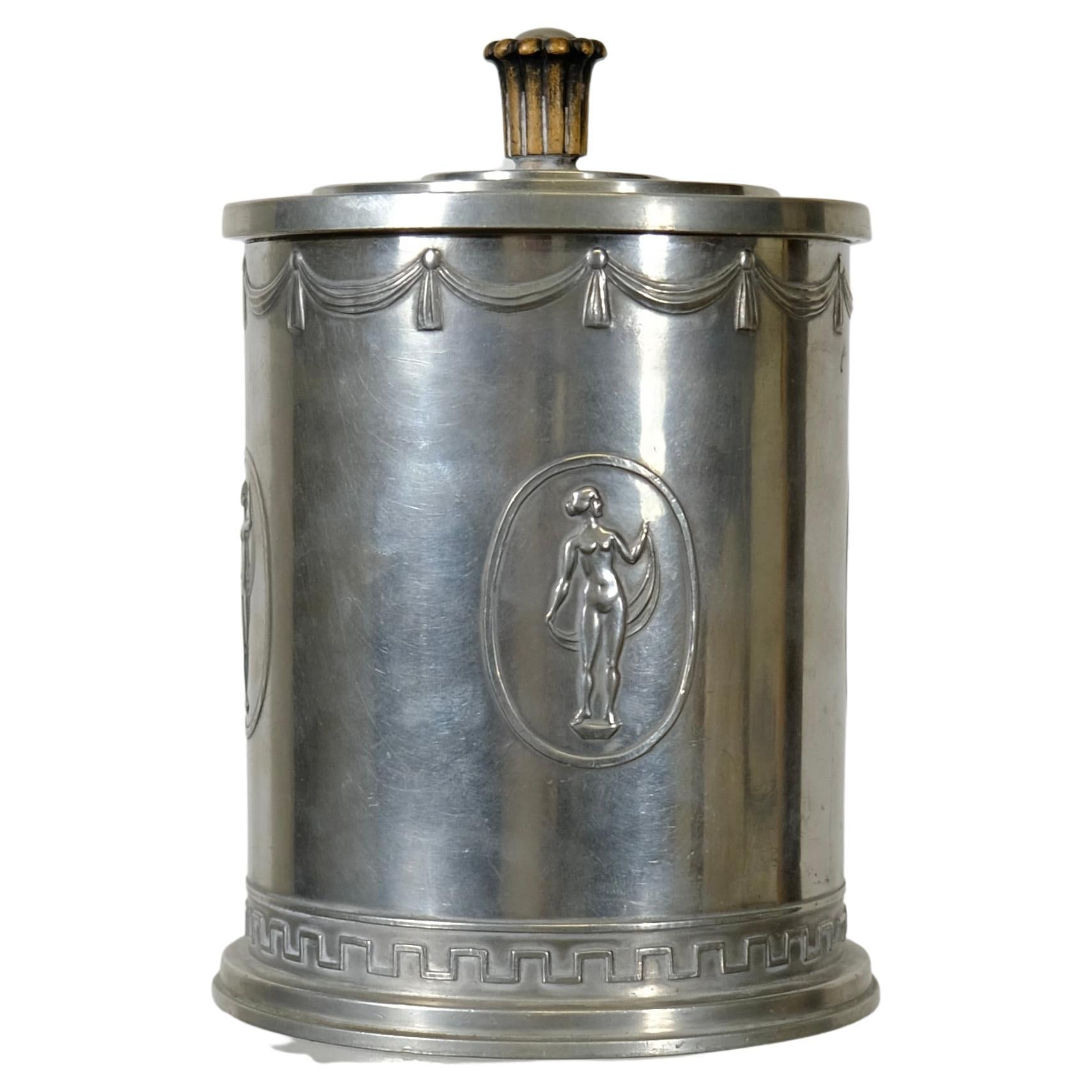 Swedish Grace Pewter jar with lid made in 1927.