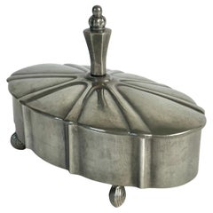 Swedish Grace Pewter Lidded Box by Edvin Ollers, 1924