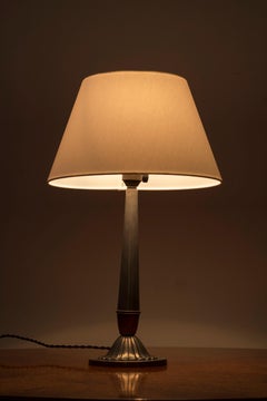 Swedish Grace pewter table lamp in the manner of Sylvia Stave, 1931