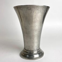 Swedish Grace Pewter Vase 1927 Art Deco, Schreuder & Olsson