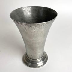 Swedish Grace Pewter Vase 1927 Art Deco, Schreuder & Olsson