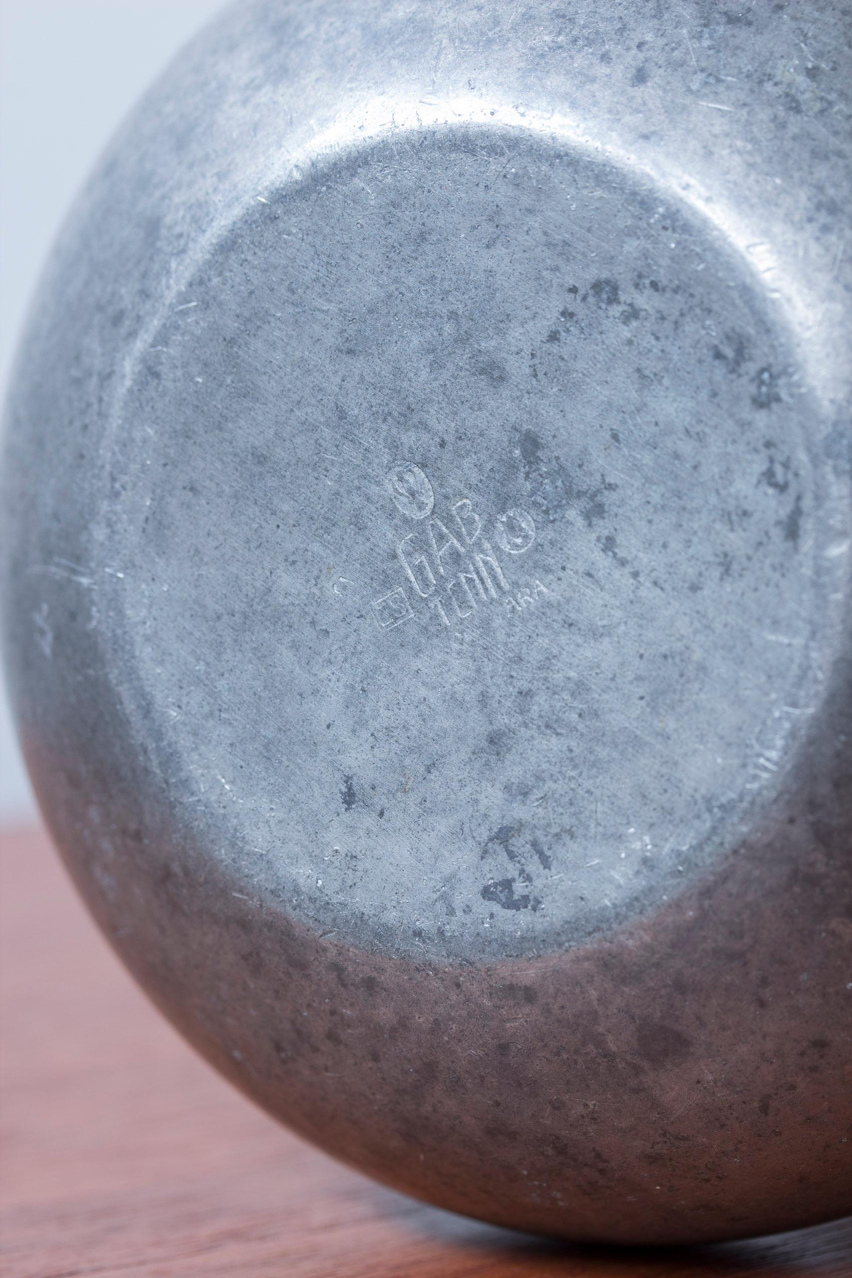 Metà XX secolo Vaso in peltro Swedish Grace di GAB 1931, Svezia, anni '30 in vendita