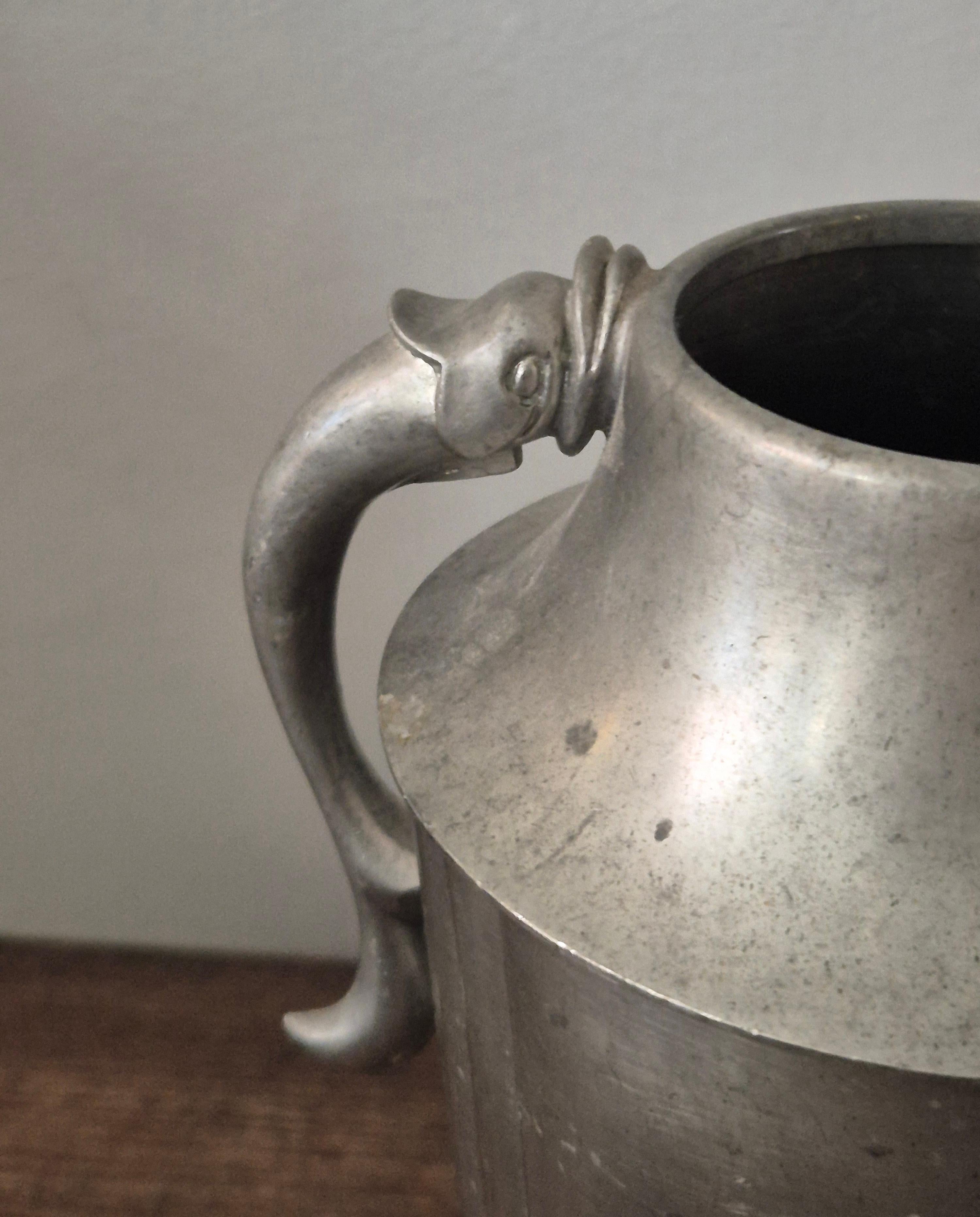 Art Déco Swedish Grace, vaso in peltro di Herman Bergman, anni '30. in vendita