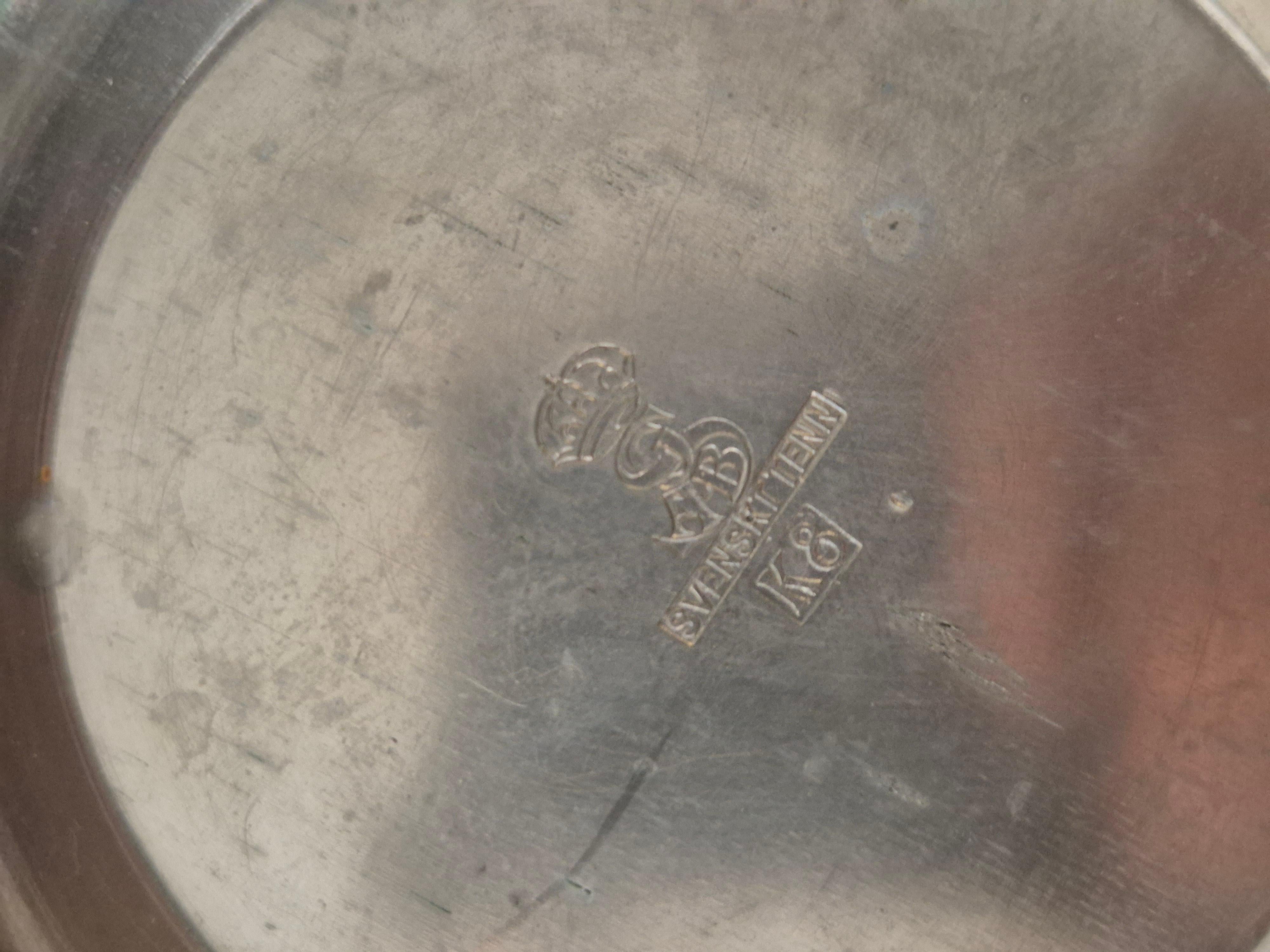 Peltro Swedish Grace, vaso in peltro di Herman Bergman, anni '30. in vendita